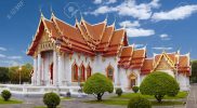 14895213-Wat-Benchamabophit-Marble-Temple-historical-wat-in-Bangkok-Stock-Photo